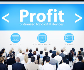 Business People Profit Web Design Concept