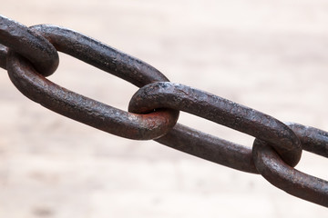Detail einer alten Eisenkette