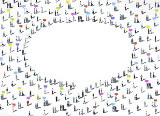 Diversity Crowd Community Communication Speech Bubble Concept
