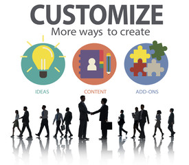 Fototapeta premium Customize Ideas Identity Individuality Innovation Concept