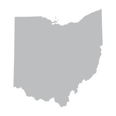 grey map of Ohio