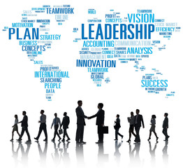 Leadership Boss Management Coach Chief Global Concept