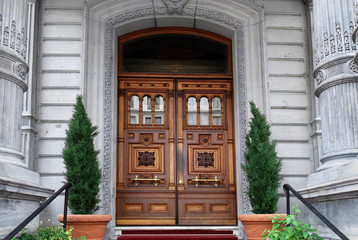 ornate wooden doors