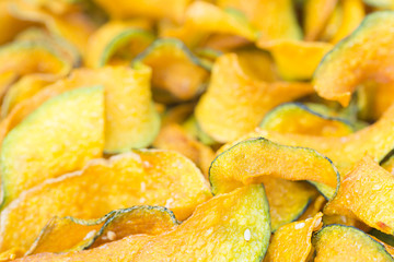 Fried  Pumpkin Crisp ; Thai snack.
