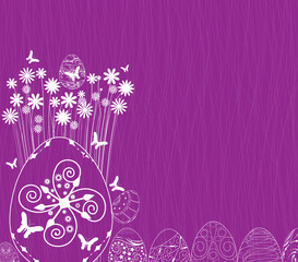 Obraz premium happy easter eggs ornament background