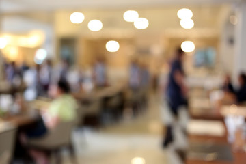 Background blur of Restaurants cafe.