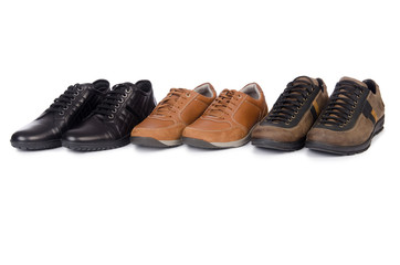 Male shoes isolated on white background