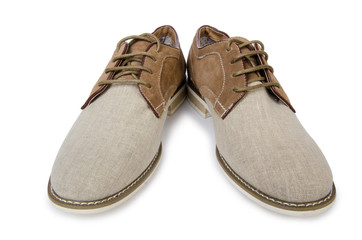 Male shoes isolated on white background
