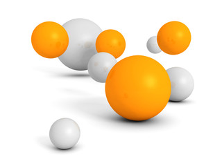 Abstract Colorful Geometric Many Spheres Background