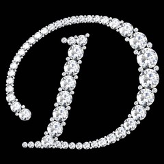 diamond letters with gemstones