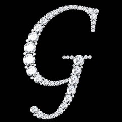 diamond letters with gemstones
