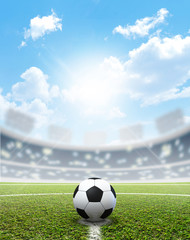 Obraz premium Stadium Soccer Pitch And Ball