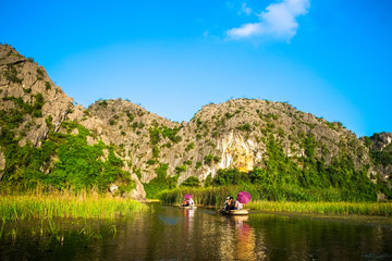 Caves popular tourist in TrangAn. Trang An is a terrestrial Ha Long Bay in NinhBinh, Vietnam.