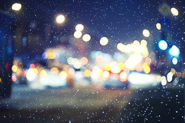 blurred night background city traffic road city lights 