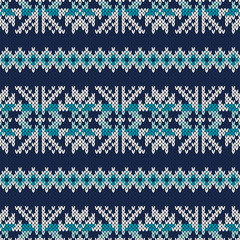 Knitted Sweater Design. Fair Isle Seamless Pattern