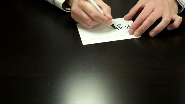 Hands draw the words Right Now