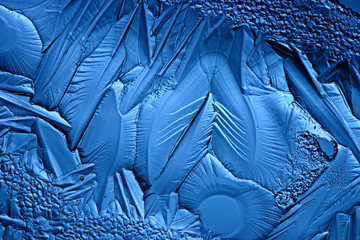 abstract blue background cold ice texture with cracks