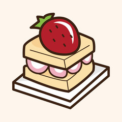 cake theme elements vector,eps