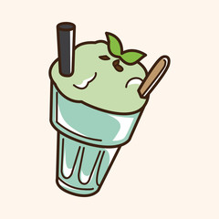 iced drink theme elements vector,eps