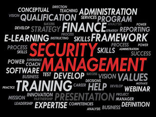Security Management word cloud, business concept