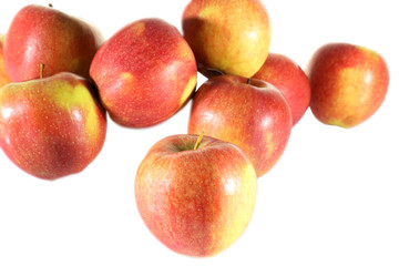 Fototapeta na wymiar apples on the white background