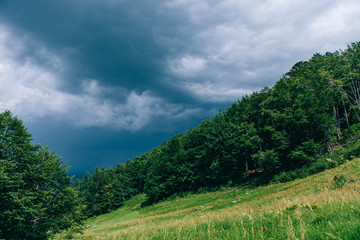 Rain over the mountains