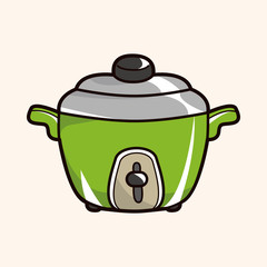 kitchenware rice cooker theme elements vector,eps