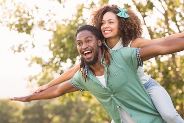 Cute couple in the park