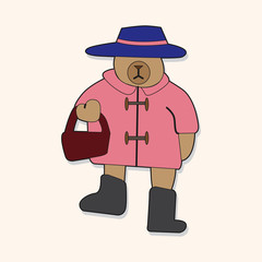 bear cartoon theme elements vector,eps