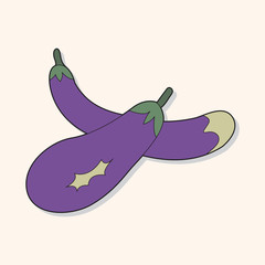 vegetable theme eggplant  elements vector,eps