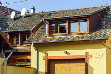 Traditional alsace country house, spring day