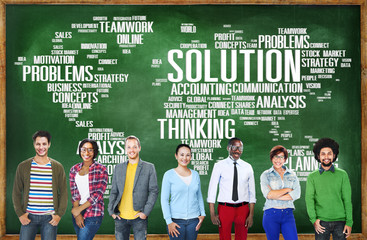 Solution Solve Problem Strategy Vision Decision Concept