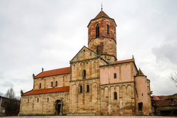 Fototapeta na wymiar Old medieval church in village Rosheim, Alsace