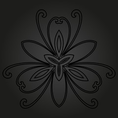 Floral  Pattern. Orient Abstract Ornament