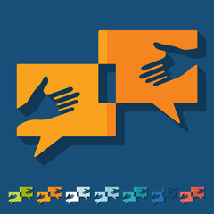 Flat design. greeting