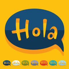 Flat design. Hola © palau83