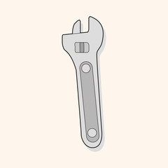 work tool wrench theme elements vector,eps