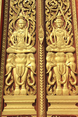 Temple door art detail