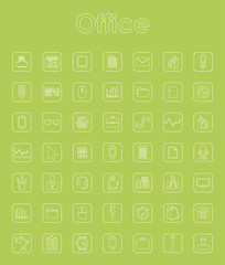 Set of office simple icons