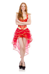 Woman in fashion clothing concept