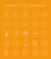 Set of United Arab Emirates simple icons