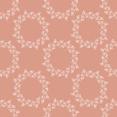 Seamless pattern wreath of roses . Vector illustration
