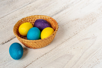 Colored easter eggs