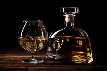 Glass with cognac
