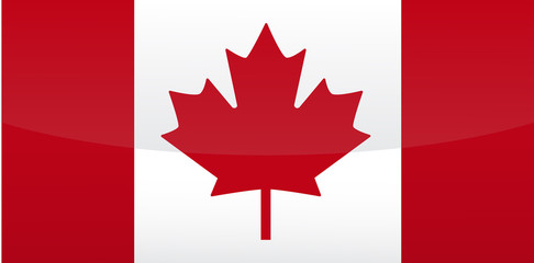 Fototapeta na wymiar Canadian vector flag.