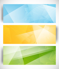 Set of banners beautiful multicolored background vector
