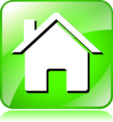 Fototapeta na wymiar green home icon