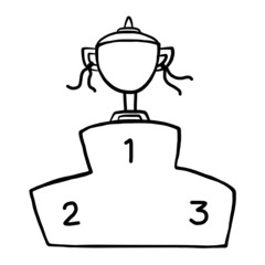 trophy and podium