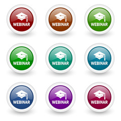 webinar vector icon set