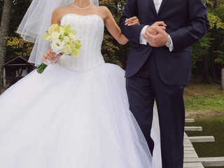 Bride and Groom in Park